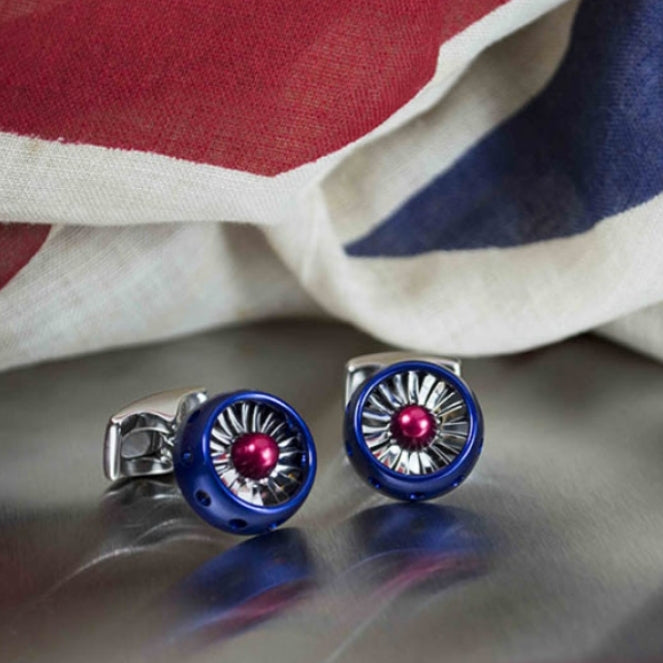 Deakin and Francis Jet Turbine Cufflinks