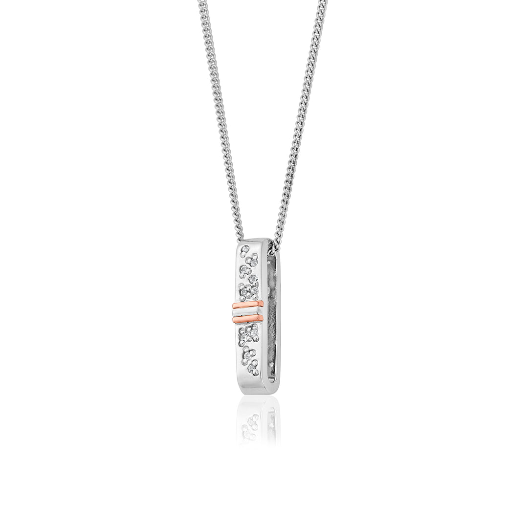 Clogau Silver Cariad Sparkle Pendant