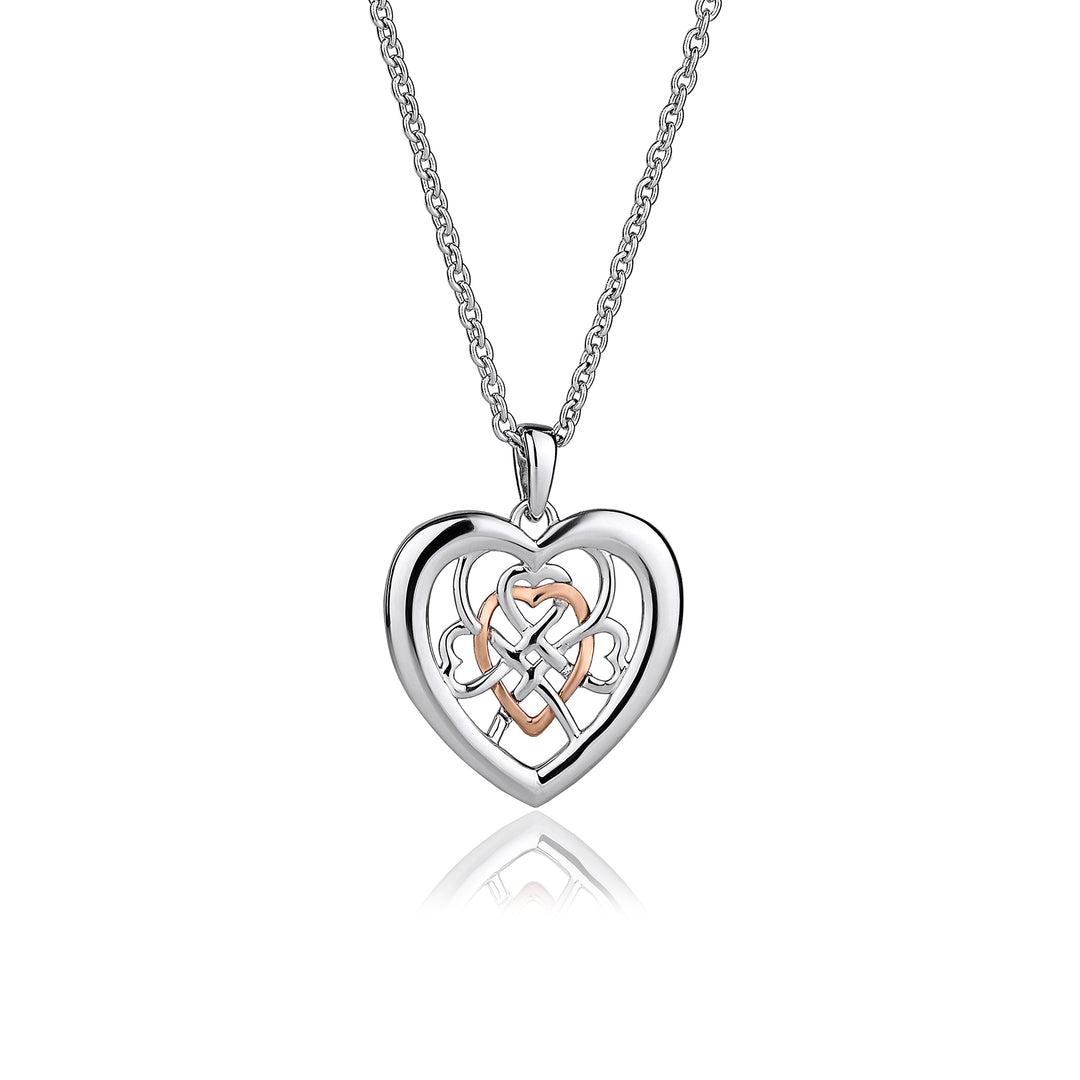 Clogau Silver Welsh Royalty Heart Pendant