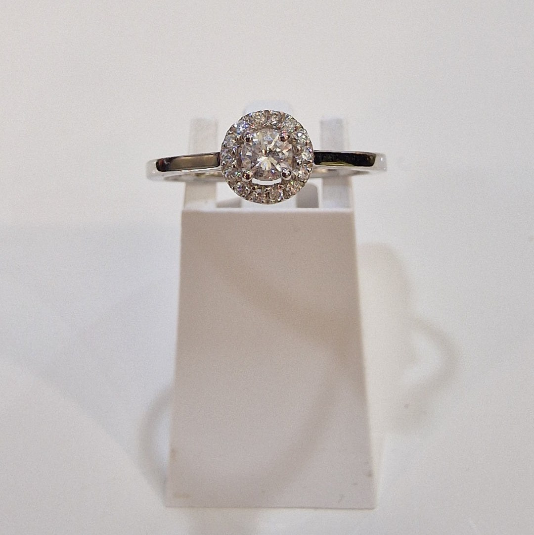 Platinum Halo Diamond Ring