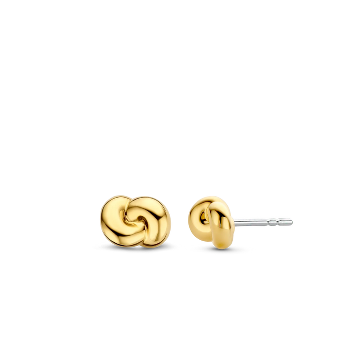 Ti Sento Gold Plated Knot Earrings