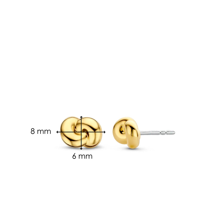 Ti Sento Gold Plated Knot Earrings