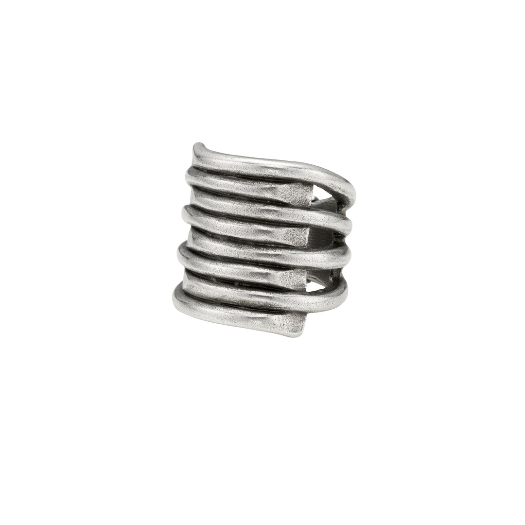UnoDe50 Silver Tornado Ring