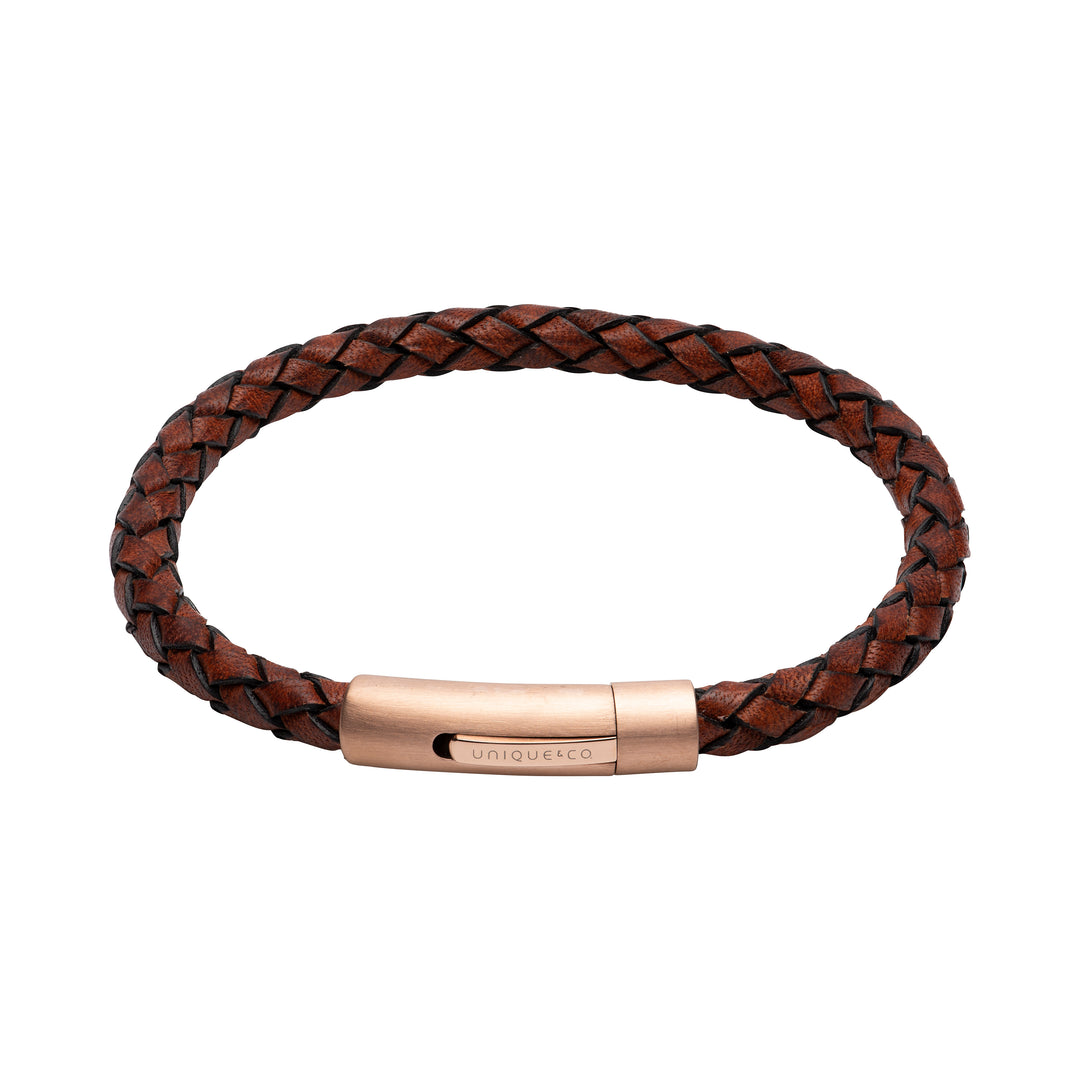 Brown Leather 21cm Bracelet
