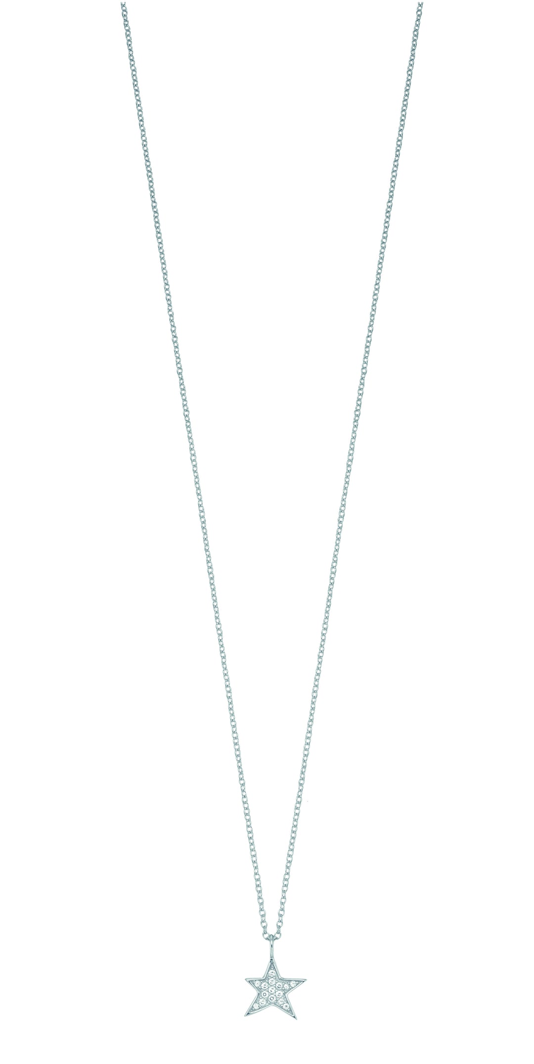 Silver Star CZ Pendant and Chain