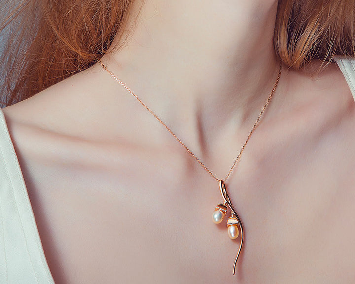 Fei Liu Double Snowdrop Pendant
