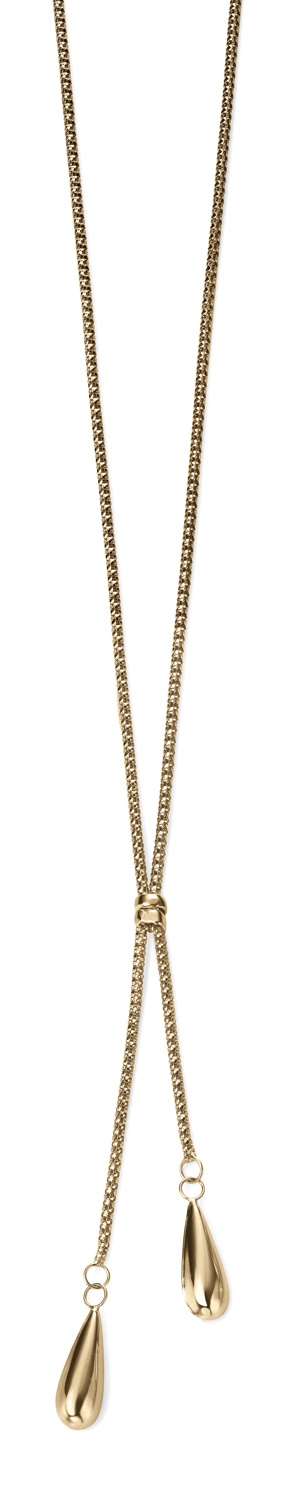 9ct Yellow Gold Double Teardrop Necklace
