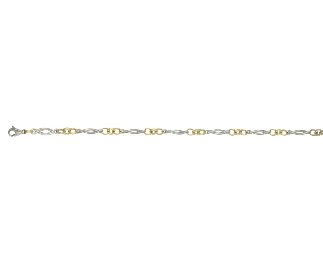 9ct Yellow and White Gold Savannah Link Bracelet
