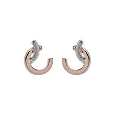 Unique CZ Fancy Link Earrings