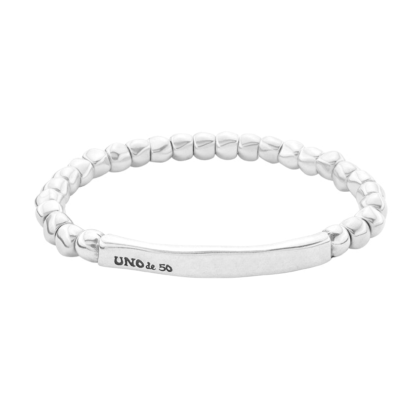 UnoDe50 Silver Stretchy Bracelet