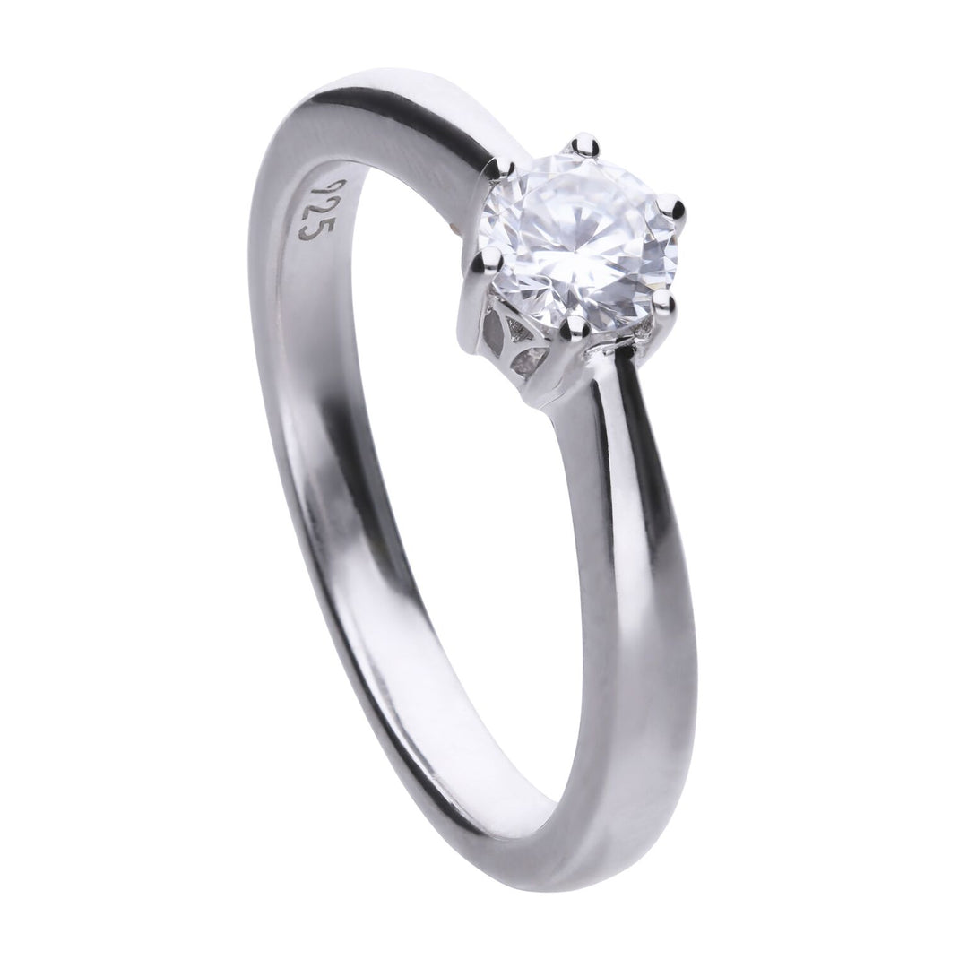 Diamonfire Sterling Silver 0.50ct CZ Ring