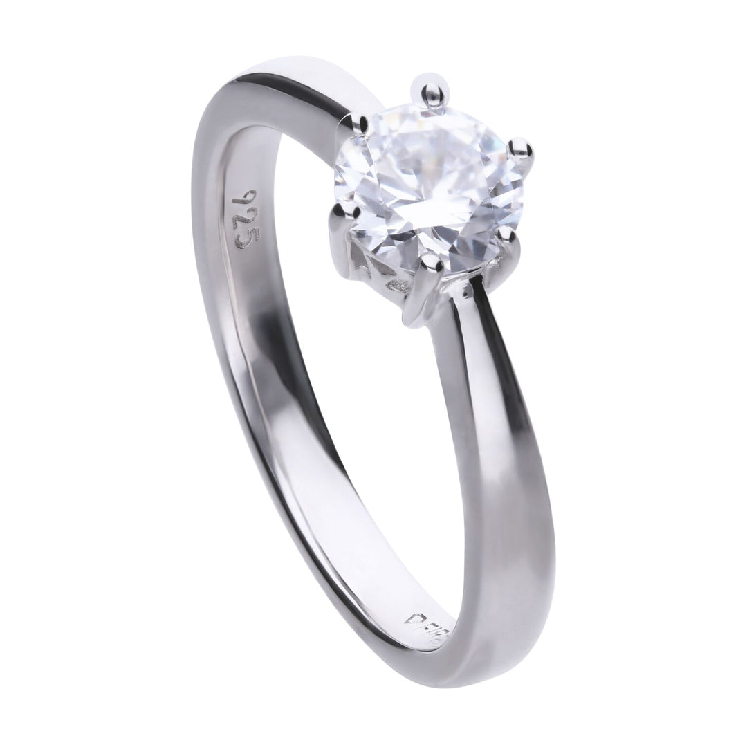Diamonfire Sterling Silver 1.ct CZ Ring