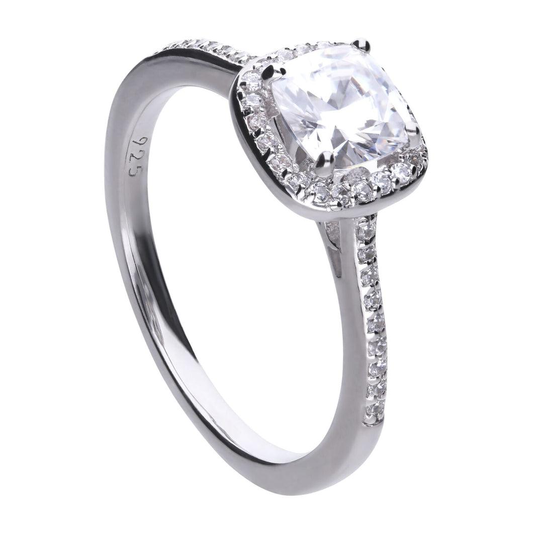 Diamonfire Sterling Silver CZ Cluster Ring