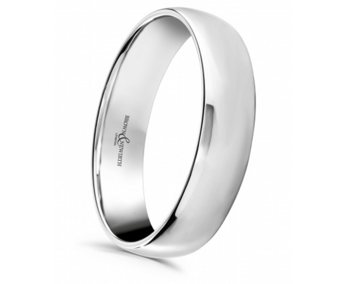 Platinum Plain 5mm Wedding Ring
