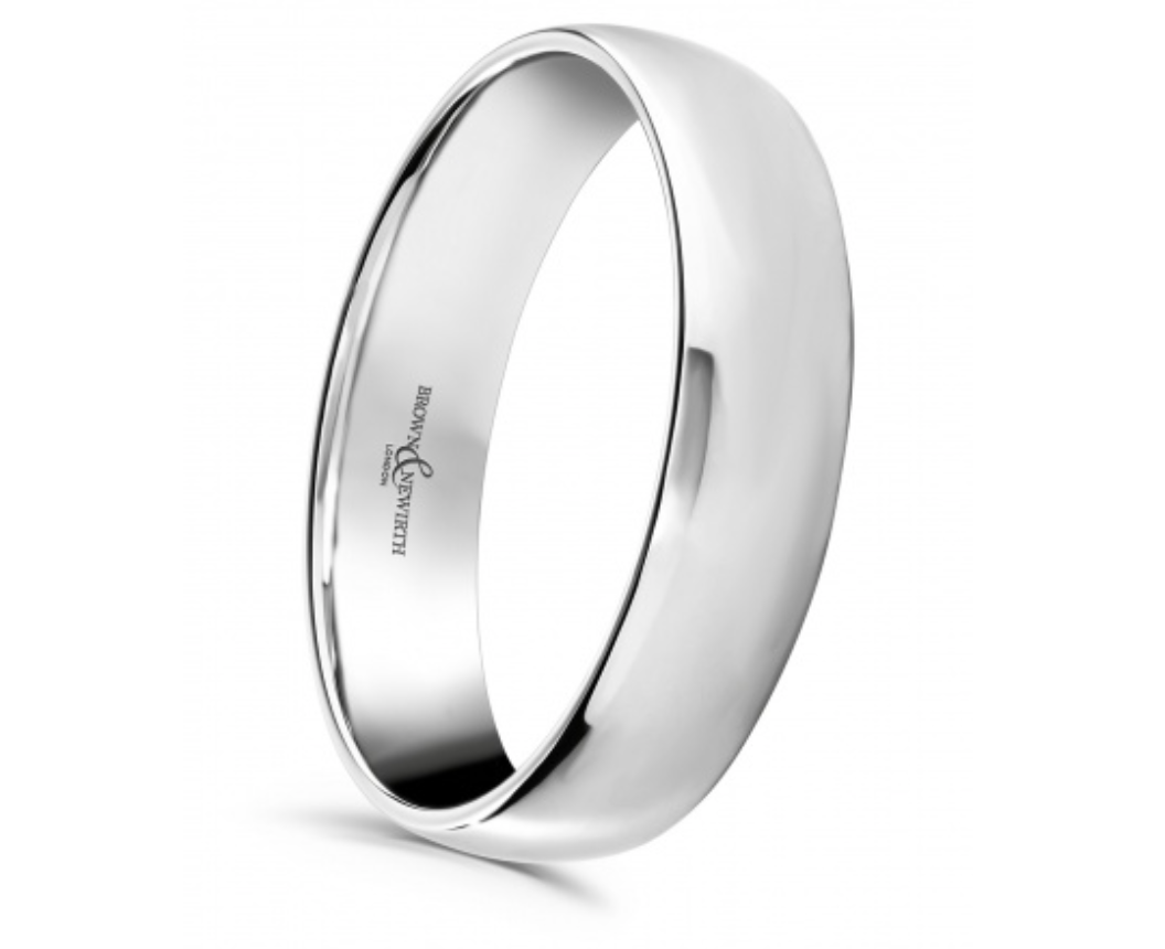 Platinum Plain 5mm Wedding Ring