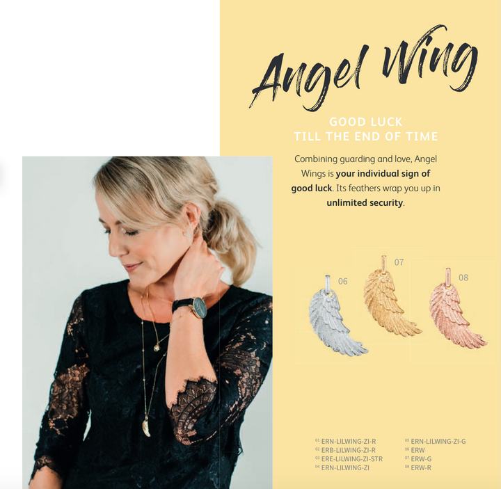 Angel Wings Silver and CZ Stud Earrings