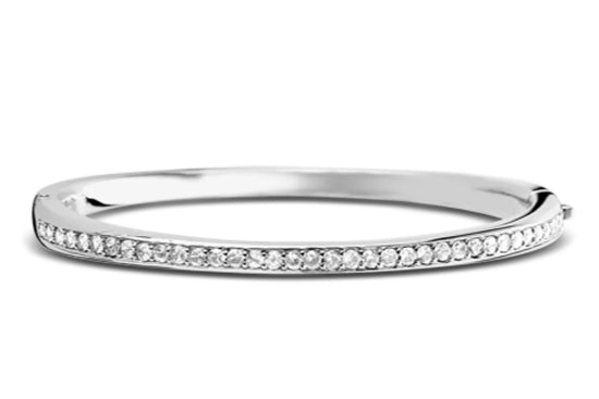 Ti Sento CZ Silver Bangle