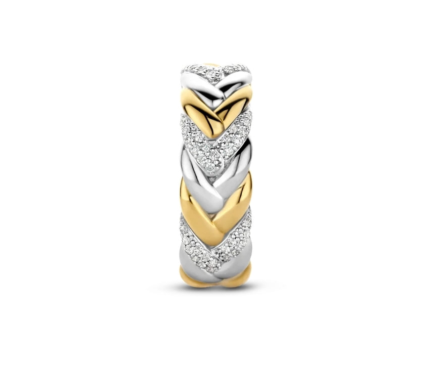 Ti Sento Silver and Gold Plated Ring