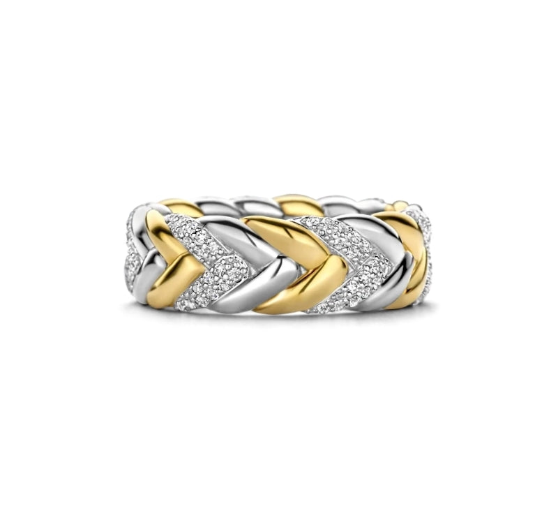 Ti Sento Silver and Gold Plated Ring