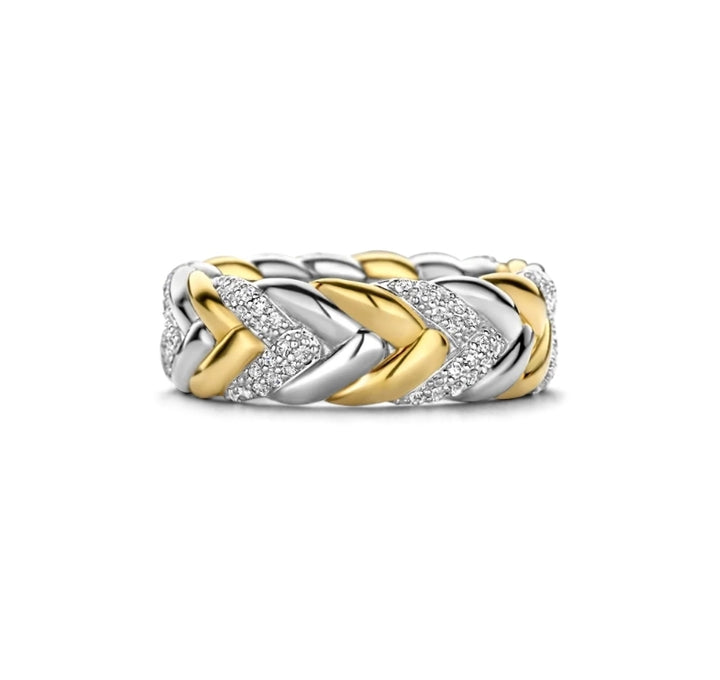 Ti Sento Silver and Gold Plated Ring