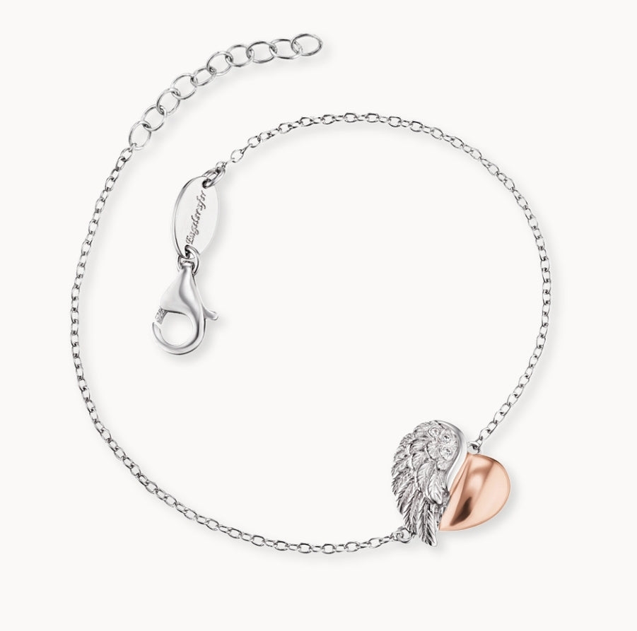 Angel Whisperer Heart Wing Bracelet