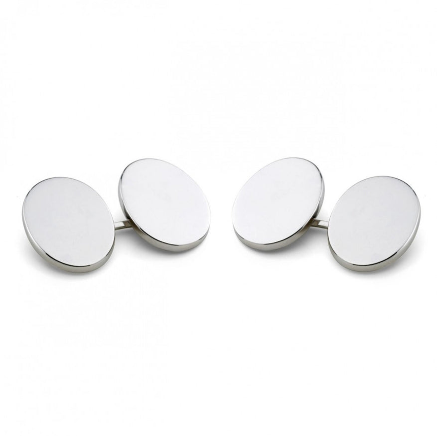 Deakin and Francis Plain Oval Cufflinks