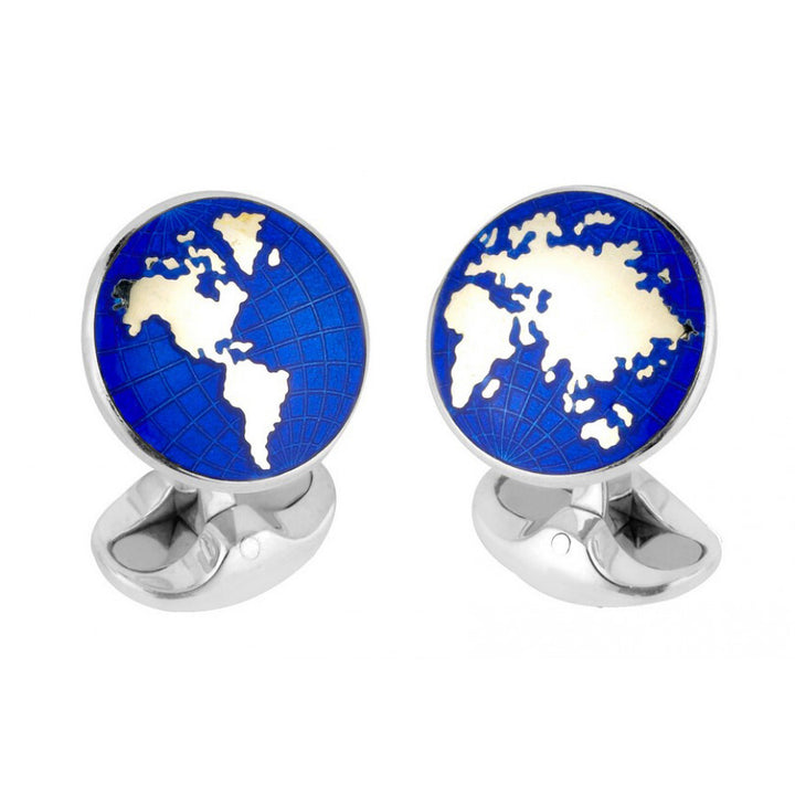 Deakin and Francis World Map Cufflinks