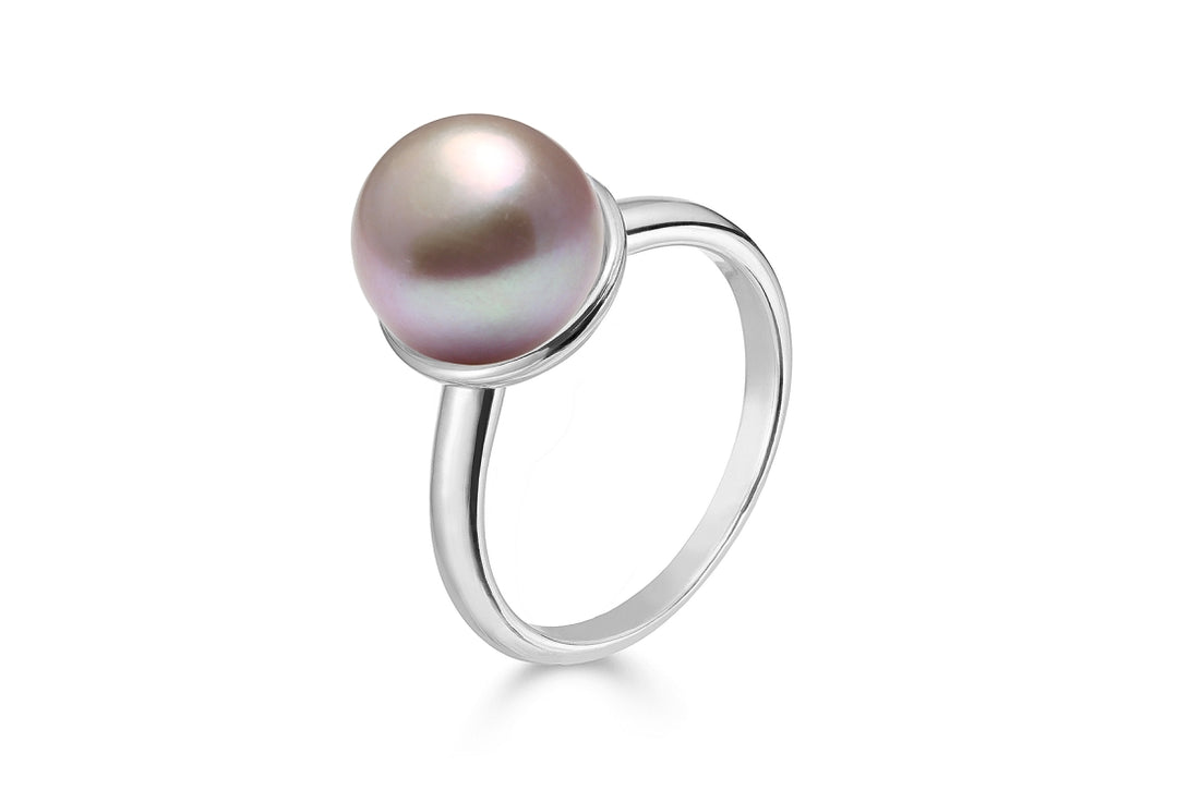 Silver Pink Pearl Ring