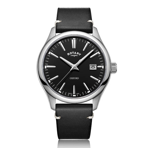 Rotary Oxford Black Stainless Steel Quartz Watch